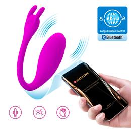 Bullet Recarregável em Silicone com 12 Modos de Vibrações e Controle Remoto Via App - Pretty Love Catalina | 7,3 x 3 cm