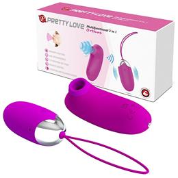 Bullet em Silicone com 12 Modos de Vibração e Controle Remoto sem Fio com 4 Níveis de Pulsação - Pretty Love Orthus | Disponível em 2 Cores