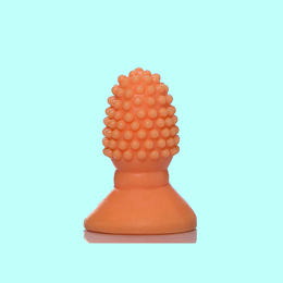 Foto 1 do produto Plug Anal Arredondado com Nódulos e Base Achatada - Butt Plug | 5,8 x 3,5 cm | Cor: Bege
