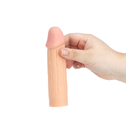 Capa Peniana Extensora em TPE com Nódulos e Glande Preenchida - Yeain Pleasure X-Tender 1.2" | 11 x 3 cm