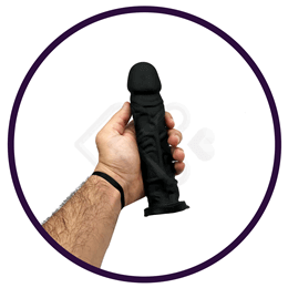 Capa Peniana em Forma de Pênis Realístico em Silicone com Cinta Regulável  - Real Peter CP 02 - 18 x 3,8 cm | Disponível em 3 cores