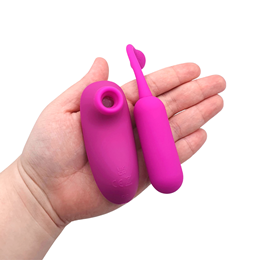 Foto 8 do produto Cápsula Vibratória com 12 Modos de Vibração e Estimulador de Clitóris com 4 Níveis de Pulsação, Recarregáveis - Pretty Love Curupira