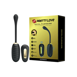 Cápsula Vibratória em Silicone com Detalhes em Ouro 24K, 12 Modos de Vibração, Função Memória e Controle Remoto Sem Fio - Pretty Love Royal Pleasure Doreen
