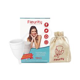 Coletor Menstrual Tipo 1 em Silicone Hipoalérgico com Embalagem Individual - Fleurity - 7,4 x 4,6 cm