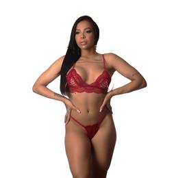 Conjunto Fran em Renda e Cetim - Amor & Sedução | Disponível em 4 Tamanhos e 2 Cores