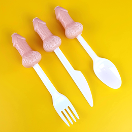 Conjunto de Talheres com Mini Pênis - FestaChic | 3 Unidades