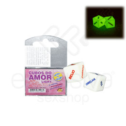 Cubos do Amor Light - Dados Eróticos que Brilham no Escuro - 2 Unidades