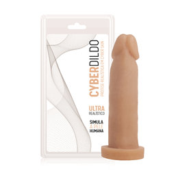 CyberDildo 8 - Prótese Peniana Realística em Cyberskin com Vértebras - 16 x 4 cm