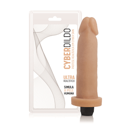 Cyberdildo - Pênis Realístico em Cyberskin com Vibrador e Resistente à Água - 16 x 4 cm