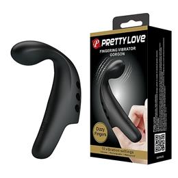 Foto 2 do produto Dedeira Estimuladora de Ponto G e Clitóris em Silicone com 10 Modos de Vibração, Recarregável e Resistente à água - Pretty Love Gorgon | 5 x 2 cm
