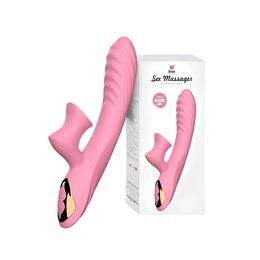 Vibrador Estimulador de Ponto G e Clítoris com 7 Modos de Vibração, Função Aquecimento e Cerdas Rotativas - Dibe Sex Massager Sally | 13 x 3,7 cm
