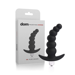 Plug Anal Escalonado em Elastômero com Única Vibração - Dom H4 G Beads | 10,5 x 3,4 cm