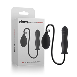 Plug Anal Inflável em Formato de Pênis, Feito em Silicone - Dom H6 Dildo | 14 x 3,3 cm