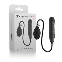 Plug Anal Inflável com Formato de Pênis em Elastômero - Dom H9 Dildo | 12,4 x 3,2 cm
