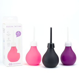 Ducha Íntima Ginecológica com 2 Cânulas Para Inserção Anal e Vaginal - Exclusiva Linha Saúde | 250ml | Disponível em 3 Cores