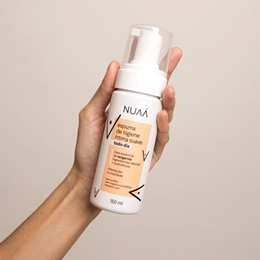 Espuma de Higiene Íntima Suave com Óleo de Tangerina - NUAÁ Todo Dia | 150 ml