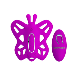 Foto 3 do produto Estimulador Clitoriano em Forma de Borboleta com Mini Pênis, 12 Modos de Vibração e Controle Remoto sem Fio - Pretty Love | Disponível em 2 Cores