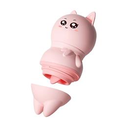 Estimulador Clitoriano em Formato de Gatinho, Língua com 10 Movimentos e Carregamento via Cabo USB - Maig Funny Cat | 7,8 x 4,1 cm