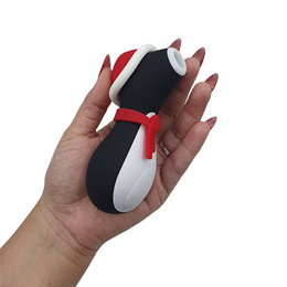 Estimulador Sugador Clitoriano em Silicone com 11 Modos de Vibração e Recarregável - Satisfyer Penguin Holiday Edition | 12,5 x 4,6 cm