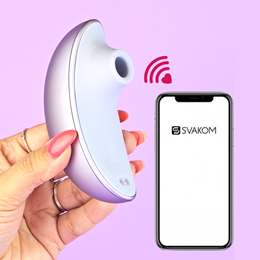 Estimulador de Clitóris com 5 Modos de Intensidade de Ondas de Pressão, Função Memória, App Control e Case Projetor Recarregável - Svakom Pulse Galaxie