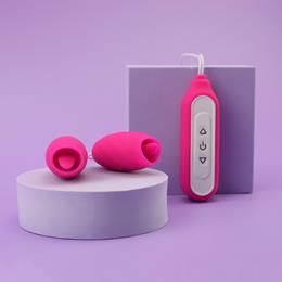 Estimulador de Clítoris Recarregável com 2 Cápsulas Vibratórias em Silicone, 9 Modos de Vibração e Controle Remoto com Fio - S-Hande Chomper | Disponível em 2 cores