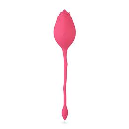 Foto 3 do produto Estimulador de Clitóris Recarregável no Formato de Rosa com 10 Movimentos de Língua e Controle Remoto Sem Fio - Pink Rose | 6,5 x 3,8 cm