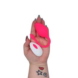 Estimulador de Clitóris Recarregável no Formato de Rosa com 10 Movimentos de Língua e Controle Remoto Sem Fio - Pink Rose | 6,5 x 3,8 cm
