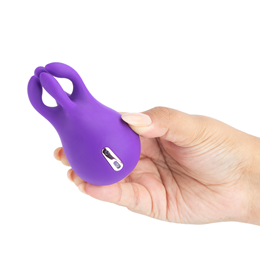 Estimulador de Clitóris em Silicone com 4 Pontas Massageadoras, 10 Modos de Vibração e Recarregável - Good Vibe Toys | 9,6 x 5 cm