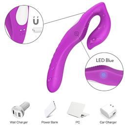 Estimulador com Penetrador Strap-on em Silicone com 9 Modos de Vibração com Controle Remoto Sem Fio, Recarregável - S-Hande Nami-RCT | 15 x 3,3 cm | Disponível em 2 Cores