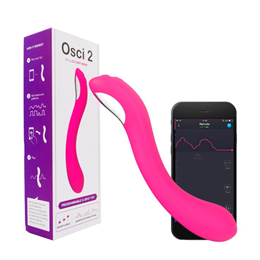 Estimulador de Ponto G em Silicone Soft Touch com 7 Modos de Pulsação, Aplicativo Interativo e Recarregável - Lovense Osci 2 | 12 x 3,9 cm