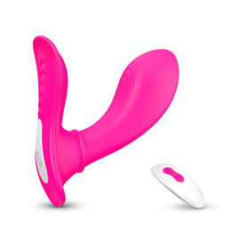 Vibrador Ponto G e Clitóris Recarregável com 9 Modos de Vibração e Controle Remoto sem Fio - S-Hande Butterfly-RCT | 9 x 3,3 cm | Disponível em 2 Cores