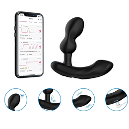 Estimulador de Próstata e Períneo em Silicone, 7 Modos de Vibração com Controle por Aplicativo - Lovense Edge 2 | 10,5 x 3,3 cm