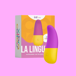 Estimulador em Silicone com Formato de Língua, 10 Modos de Vibração, Silencioso, Resistente à Água e Recarregável - Intt Toys La Lingueta Collors