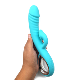 Vibrador Estimulador de Ponto G e Clitóris Recarregável com 5 Modos de Sucção, 8 Vibrações e Função de Aquecimento - Evolved Triple Infinity | 12 x 3,2 cm