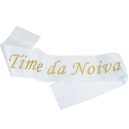Faixa de Cetim "Time da Noiva" - FestaChic | 79 cm