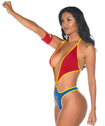 Foto 2 do produto Fantasia Pimenta Sexy - Body Mulher Maravilha