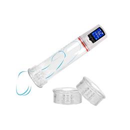 Foto 4 do produto Bomba Peniana Elétrica com Monitor Digital Recarregável e 2 Anéis em Silicone - Penis Pump II | 19 x 5,8 cm | Disponivel em 2 Cores