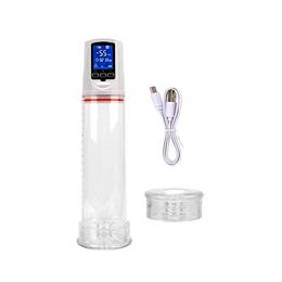 Foto 5 do produto Bomba Peniana Elétrica com Monitor Digital Recarregável e 2 Anéis em Silicone - Penis Pump II | 19 x 5,8 cm | Disponivel em 2 Cores