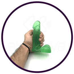 Prótese Peniana Realística em Jelly com Escroto - Adão & Eva | Disponível em 2 Tamanhos