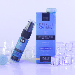 Gel Excitante Unissex Beijável com Sabor de Chiclete, Efeito de Vibração e Esfria - Intt BabaLub Vibra Sweet Secrets By Carla Geane | 15g