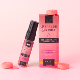 Gel Excitante Unissex Beijável com Sabor de Chiclete, Efeito de Vibração e Esquenta - Intt BabaLub Vibra Sweet Secrets By Carla Geane | 15g