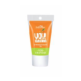 Gel Excitante Unissex com Função de Vibração e Sabor de Tangerina - Hot Flowers Vou Para Galera | 25 Gramas