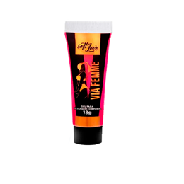 Gel Lubrificante Facilitador de Orgasmo com Efeito que Esquenta e Vibra - Soft Love Via Femme | 15 ml
