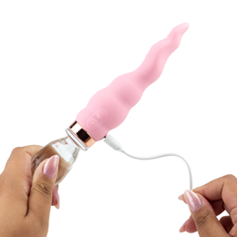 Vibrador Estimulador em Forma de Língua com Texturas Massageadoras e 10 Modos de Vibração - Hantewei AV-03 | 13,2 x 3,5 cm | Disponível em 2 Cores
