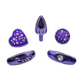 Plug Anal em Forma de Cone com 4 Alças Removíveis e Detalhes de Joias - Hard Anal Kit | 5,9 x 2,6 cm | Disponível em 6 Cores