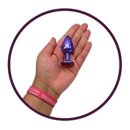 Plug Anal Cônico em Metal Polido com Joia em sua Base - Tamanho P | Hard | 5,3 x 2,6 cm | Disponível em 22 Cores