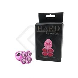 Plug Anal "P" em Metal com Joias na Base em Formato de Trevo - Hard | 5,7 x 2,6 cm | Disponível em 5 Cores