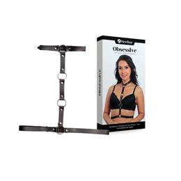 Harness Feminino Peitoral Top com Argolas e Coleira - New Star Couros | Tamanho Único