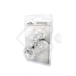 Anel Peniano em Silicone com Texturas Estimuladoras - Hot Flowers | 2 Unidades