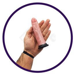 Prótese Peniana Realística com Corpo Liso e Base Achatada - InNamorata Royal N°10 - 12,5 x 3 cm